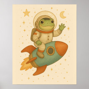 Poster L'astronaute Frog Rocket Ride