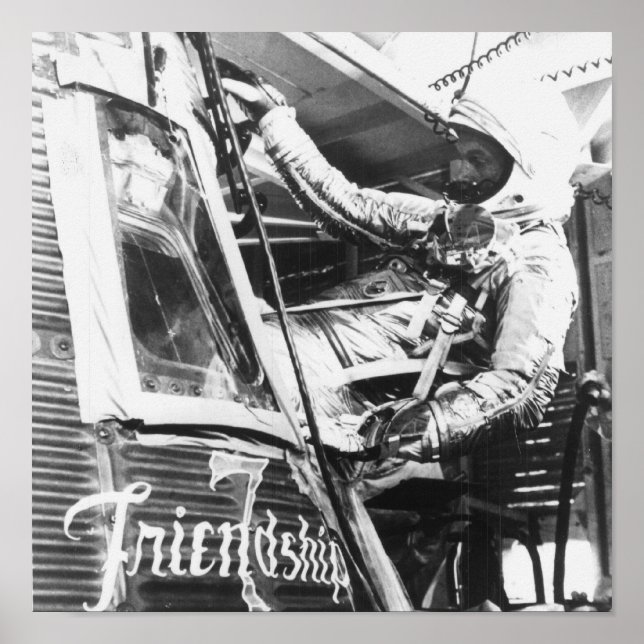 Poster L'astronaute John Glenn entre dans l'amitié 7 (Devant)