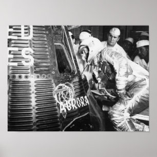 Poster L'astronaute Scott Carpenter inspecte Aurora 7