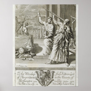 Poster L'astronome grec Etudier les étoiles, illustration