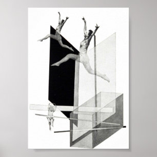 Poster László Moholy-Nagy, hommes mécaniques, art moderne