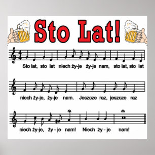 Poster Lat de Sto ! Chanson avec des tasses de bière