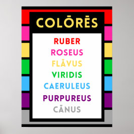 Poster Latin Colours - Cadeau Enseignant Latin