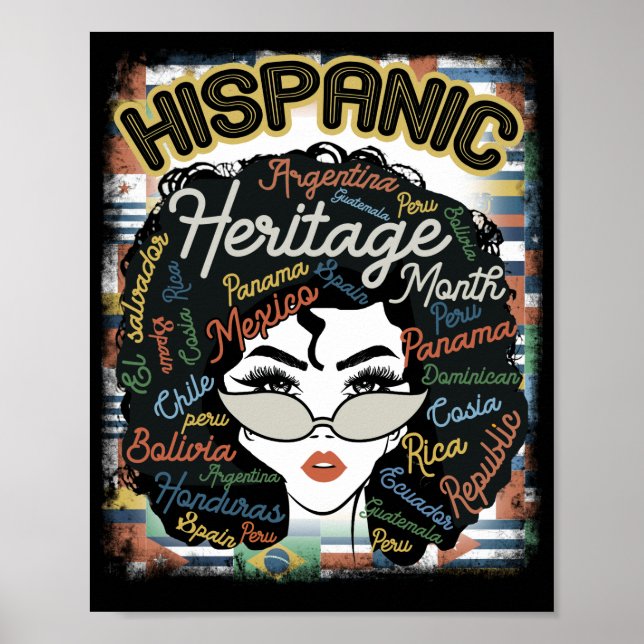 Poster Latina Femmes Art Hispanique Mois du patrimoine la (Devant)