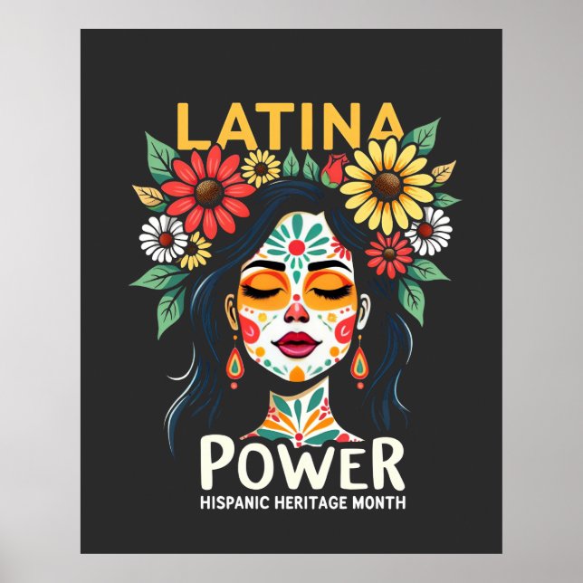 Poster Latina Power Mois du patrimoine hispanique (Devant)