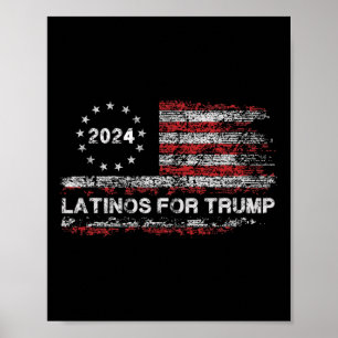 Poster Latinos Pour Trump - Élection Présidentielle Trump