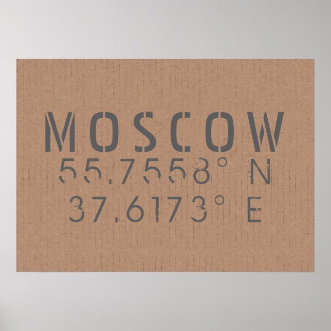 Poster Latitude de Moscou (Devant)