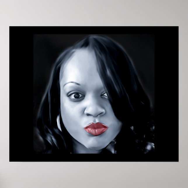 Poster Latoya noir/blanc (Devant)