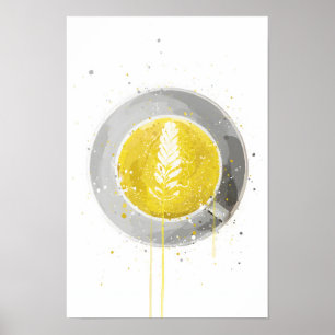 Poster Latte au curcuma