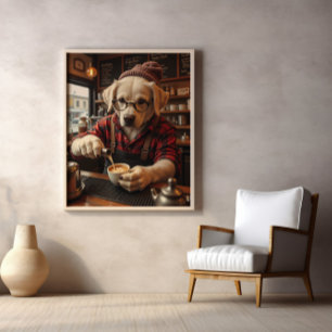 Poster Latte Love Du Labrador Barista