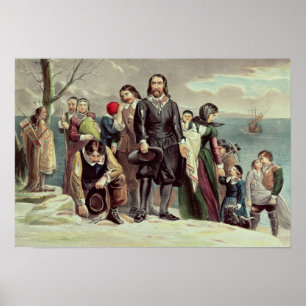 Poster L'atterrissage des pèlerins à Plymouth