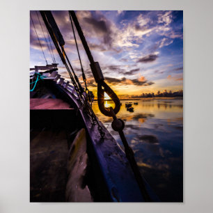 Poster L'aube du lagon tropical