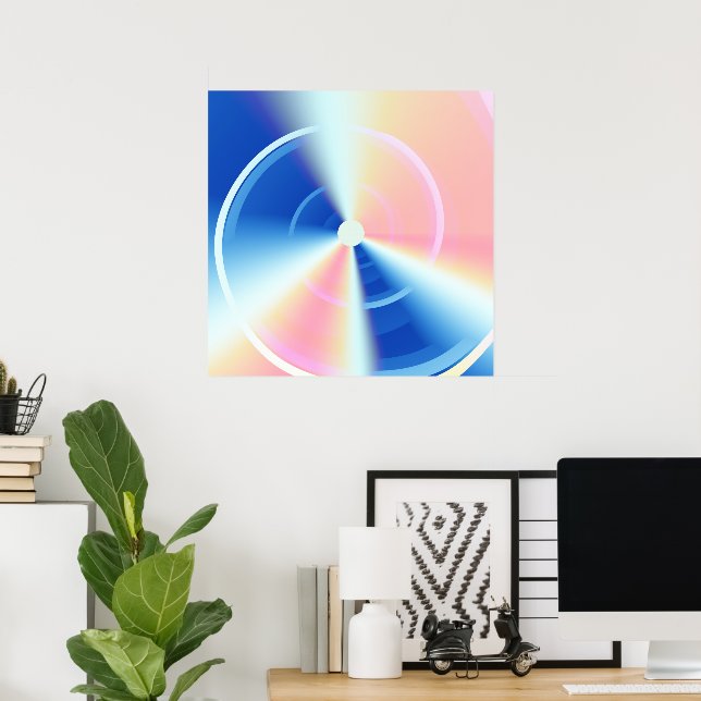 Poster L'aube du matin, hypnotique psychédélique (Bureau à domicile)