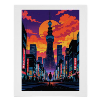 Poster L'aube du Néon sur Tokyo