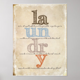 Poster Laundry Room Sign