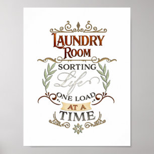 Poster Laundry Room Sorting Life One Load at a Time