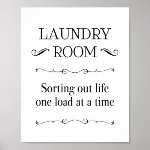 Poster Laundry Room Sorting Life One Load At A Time Funny