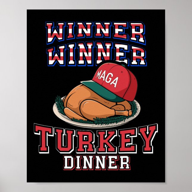 Poster Lauréat Dîner Turquie Trump Thanksgiving Hum (Devant)