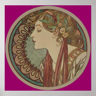 Poster Laurel de Alphonse Mucha ( 1901 ) Art nouveau