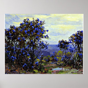 Poster Laurel de montagne en Fleur, belle peinture