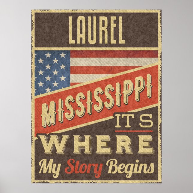 Poster Laurel Mississippi (Devant)