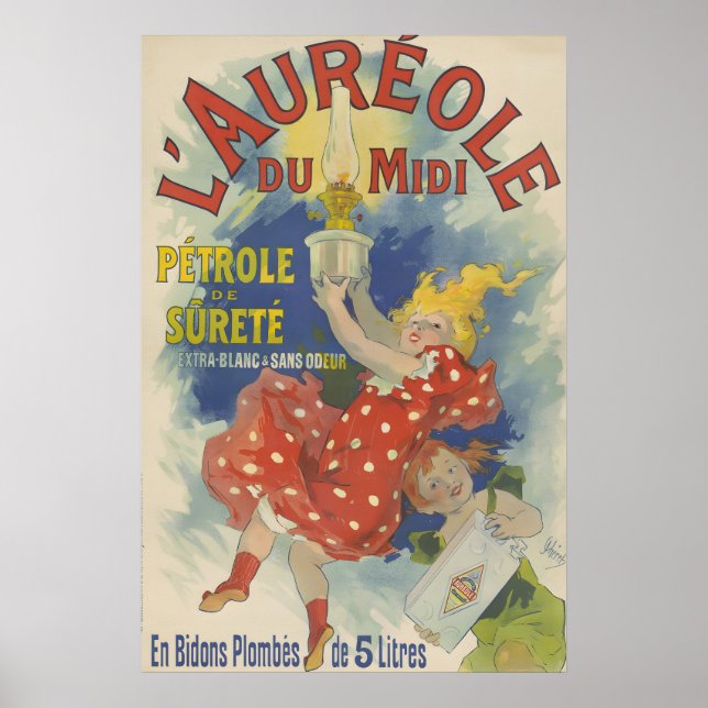 Poster L'Aureole du Midi - Jules Cheret Vintage French (Devant)