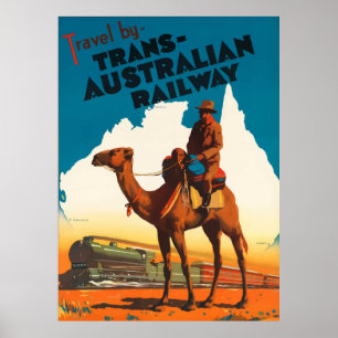 Poster L'Australie - chemin de fer d'Australien de