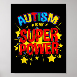 Poster L'autisme est ma Sensibilisation sur l'autisme de 