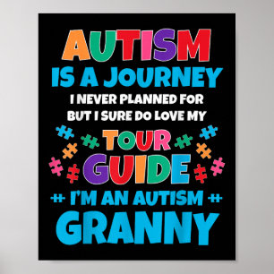 Poster L'Autisme Est Un Voyage Que Je N'Ai Jamais Prévu A