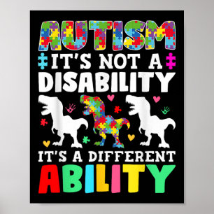Poster L'Autisme N'Est Pas Un Handicap C'Est Une Capacité
