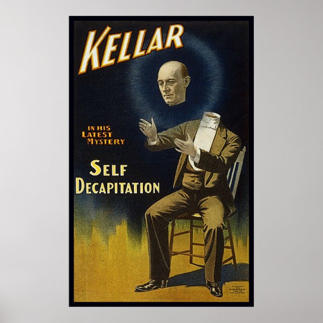 Poster L'auto-décapitation de Kellar (Devant)