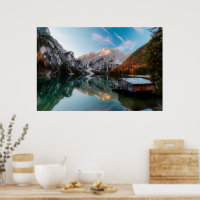 L'automne au lac Lago di Braies Italie