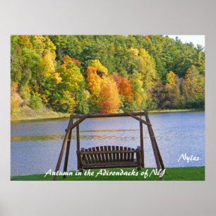 Poster L'automne dans les Adirondacks de NY Imprimer ou p