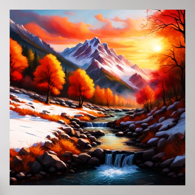 Poster L'automne devient hiver (Devant)