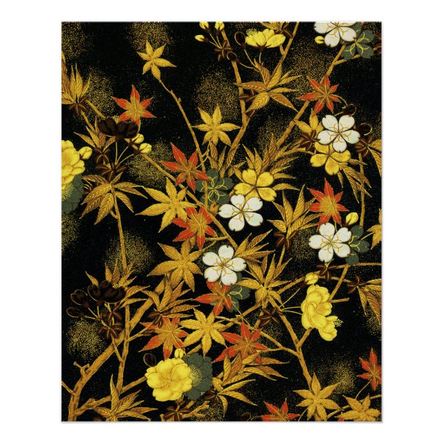 Poster L'automne japonais laisse l'art classique antique  (Devant)
