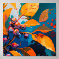 L'automne laisse de l'huile peinte. feuillage d'au