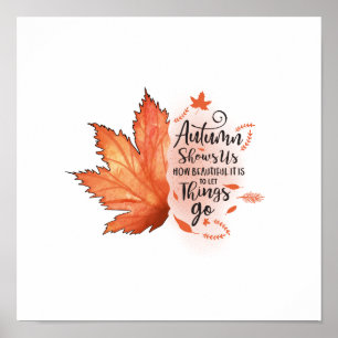 Poster L'automne montre à quel point c'est beau de laisse
