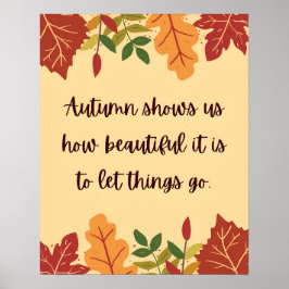 Poster L'Automne Nous Montre À Quel Point La Citation Est