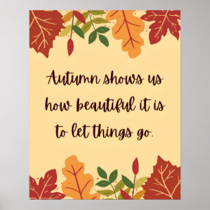 Poster L'Automne Nous Montre À Quel Point La Citation Est