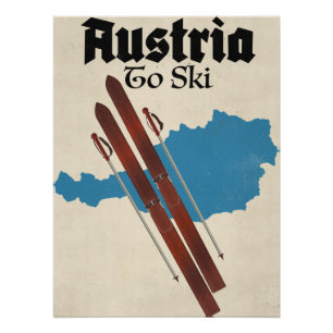Poster L'Autriche pour skier
