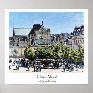 Poster l'Auxerrois Claude Monet de Germain de saint