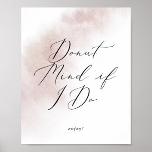 Poster Lavage à l'aquarelle   Signature Blush Donut Mind 