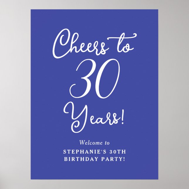 Poster Lavande encourage à 30 ans d'anniversaire Bienvenu (Devant)