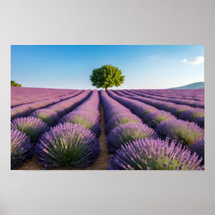 Poster Lavande Nature Extérieur Paysage Calme Tranquille