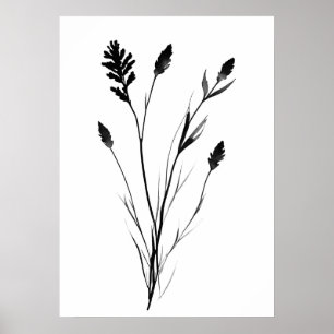 Poster Lavande noir et blanc monfleur art