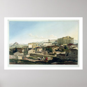 Poster L'avant occidental du parthenon, plaquent 19 du