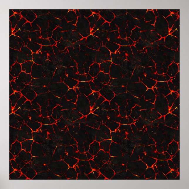 Poster Lave chaude tombante (Devant)