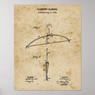 Poster Lave-linge Décor Hanger Blueprint Mur Art
