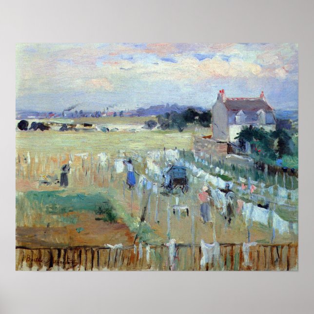 Poster Lave-linge par Berthe Morisot (Devant)