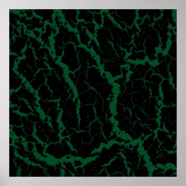 Poster Lave spatiale fissurée - Forêt (Devant)